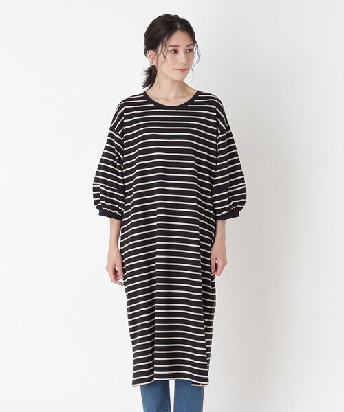 SHOO・LA・RUE（シューラルー）の「◆ランタンスリーブロングワンピース（ワンピース・レディース・ブラック/ダークグリーン/ダークブラウン/ブラック系2・00）」の6枚目の写真