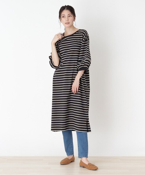 SHOO・LA・RUE（シューラルー）の「◆ランタンスリーブロングワンピース（ワンピース・レディース・ブラック/ダークグリーン/ダークブラウン/ブラック系2・00）」の12枚目の写真