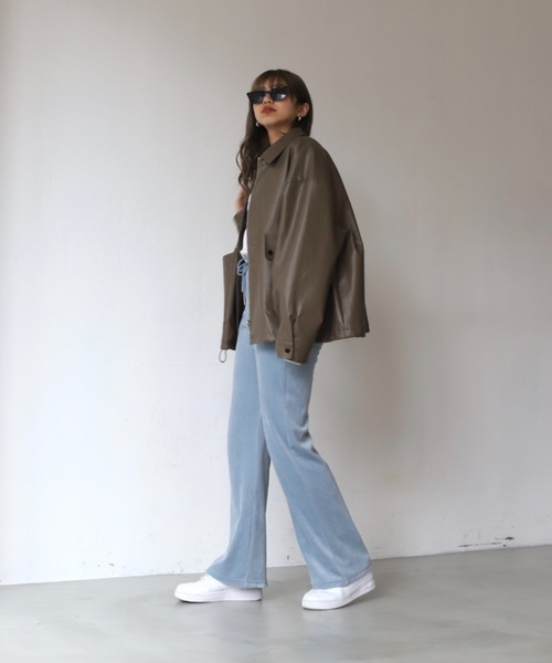 シャギーシングルジャケット　ベロアパンツ SHAGGIE（シャギー）の「ベロアフレアパンツ（その他パンツ）」 - WEAR