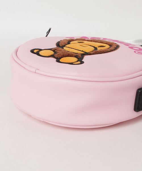 APE BABYMILO ショルダーバッグ ピンク A BATHING APE（アベイシングエイプ）の「BABY MILO MINI