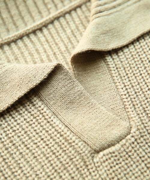 SUGAR BISKET(シュガービスケット)の「襟付きハイゲージニットトップス(ニット/セーター・レディース・ベージュ/ブラック/ブラウン/アイボリー・フリー)」の18枚目の写真