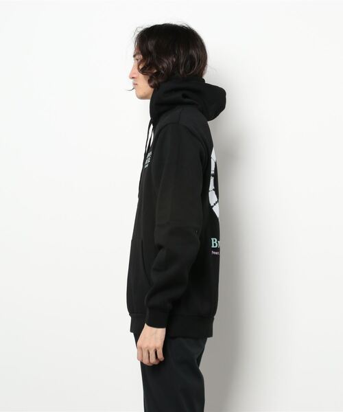BROTHER MERLE（ブラザー マール）の「Peace and TP Hooded Pullover/BROTHER MERLE(ブラザーマール)バックプリントプルオーバーパーカー（パーカー・メンズ・ブラック/バーガンディー・SMALL/MEDIUM/LARGE/X-LARGE）」の5枚目の写真