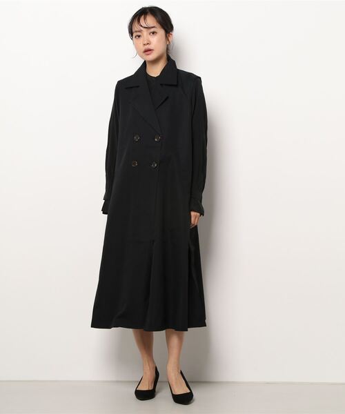 ROSE BUD（ローズバッド）の「レイヤードトレンチ（トレンチコート・レディース・ブラック/ベージュ/カーキ・FREE）」の10枚目の写真