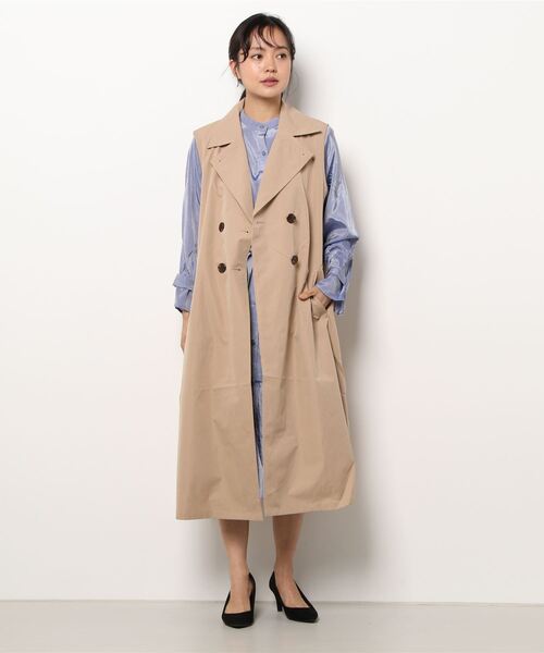 ROSE BUD（ローズバッド）の「レイヤードトレンチ（トレンチコート・レディース・ブラック/ベージュ/カーキ・FREE）」の8枚目の写真