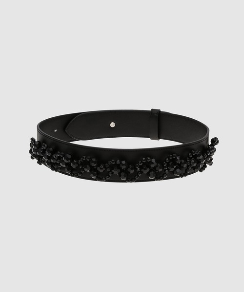 【関税込み】Simone Rocha ブラック リボン ベルト コート Simone Rocha(シモーネロシャ) 22AWSHORT PADDED SCOOP NECK