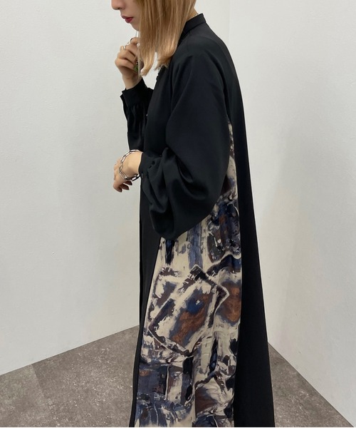 apres jour mignon(アプレジュールミニョン)の「サイド切替ワンピース 【ZOZOTOWN限定アイテム】(ワンピース・レディース・ブラック系その他/グリーン系その他・X-LARGE/フリー)」の4枚目の写真