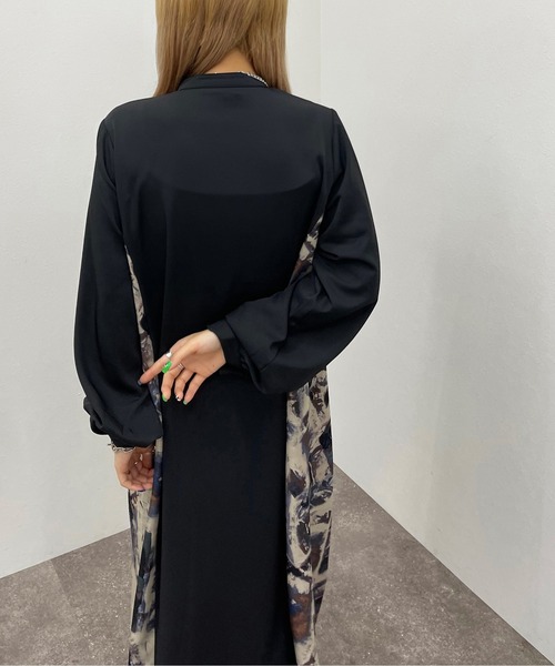 apres jour mignon(アプレジュールミニョン)の「サイド切替ワンピース 【ZOZOTOWN限定アイテム】(ワンピース・レディース・ブラック系その他/グリーン系その他・X-LARGE/フリー)」の5枚目の写真