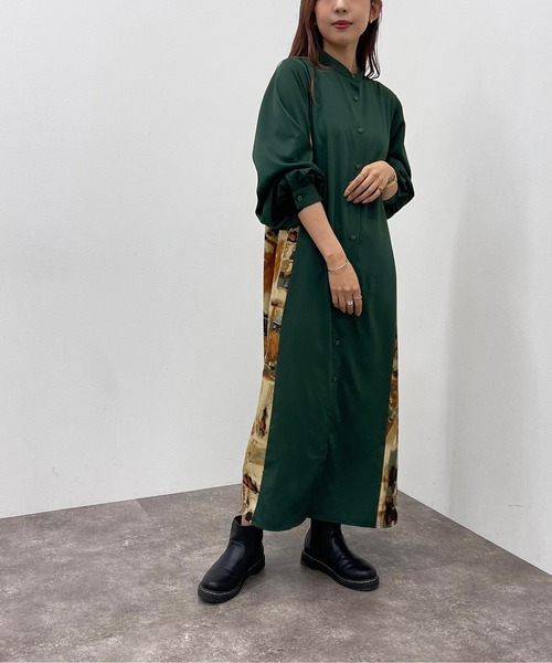 apres jour mignon(アプレジュールミニョン)の「サイド切替ワンピース 【ZOZOTOWN限定アイテム】(ワンピース・レディース・ブラック系その他/グリーン系その他・X-LARGE/フリー)」の14枚目の写真
