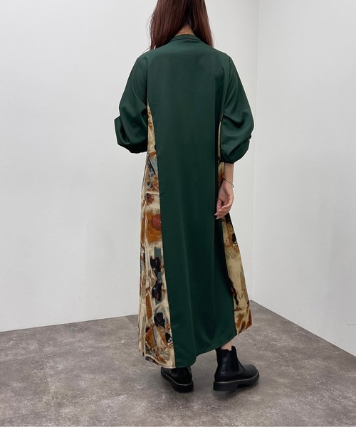 apres jour mignon(アプレジュールミニョン)の「サイド切替ワンピース 【ZOZOTOWN限定アイテム】(ワンピース・レディース・ブラック系その他/グリーン系その他・X-LARGE/フリー)」の17枚目の写真