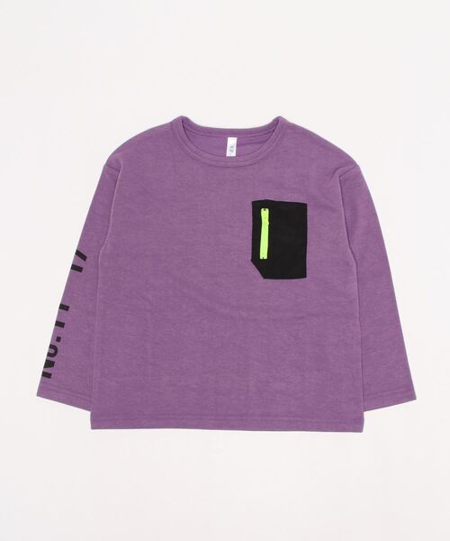 F.P（エフピー）の「ポケット付きトレーナー（Tシャツ/カットソー・キッズ・パープル/イエロー・170cm/160cm/140cm/130cm/150cm/120cm）」の2枚目の写真