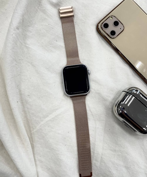 Me%（ミィパーセント）の「AppleWatchスリムメッシュバンド【UNISEX】【全サイズ対応】（デジタル腕時計・レディース・ライトピンク/シルバー/ブラック・LARGE/MEDIUM）」の11枚目の写真