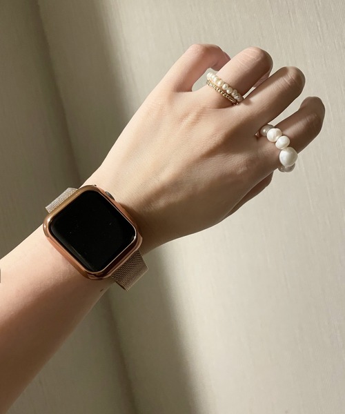 Me%（ミィパーセント）の「AppleWatchスリムメッシュバンド【UNISEX】【全サイズ対応】（デジタル腕時計・レディース・ライトピンク/シルバー/ブラック・LARGE/MEDIUM）」の7枚目の写真