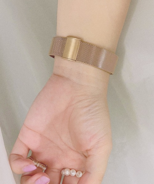 Me%（ミィパーセント）の「AppleWatchスリムメッシュバンド【UNISEX】【全サイズ対応】（デジタル腕時計・レディース・ライトピンク/シルバー/ブラック・LARGE/MEDIUM）」の9枚目の写真