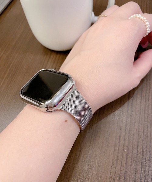 Me%（ミィパーセント）の「AppleWatchスリムメッシュバンド【UNISEX】【全サイズ対応】（デジタル腕時計・レディース・ライトピンク/シルバー/ブラック・LARGE/MEDIUM）」の10枚目の写真