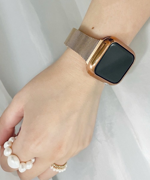 Me%（ミィパーセント）の「AppleWatchスリムメッシュバンド【UNISEX】【全サイズ対応】（デジタル腕時計・レディース・ライトピンク/シルバー/ブラック・LARGE/MEDIUM）」の8枚目の写真