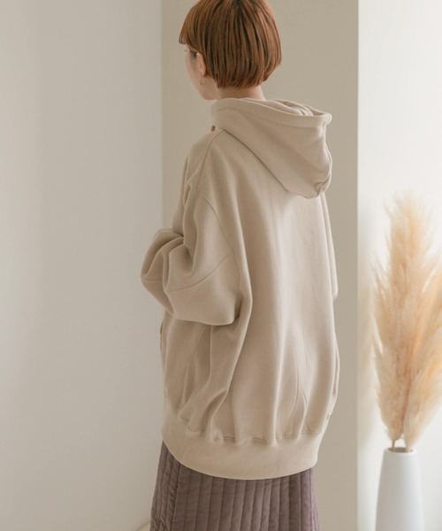 ITEMS URBANRESEARCH（アイテムズ アーバンリサーチ）の「ウラキモウパーカー（パーカー・レディース・ネイビー/ベージュ/ブラウン・FREE）」の3枚目の写真