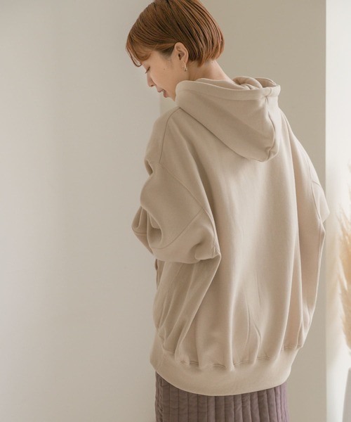 ITEMS URBANRESEARCH（アイテムズ アーバンリサーチ）の「ウラキモウパーカー（パーカー・レディース・ネイビー/ベージュ/ブラウン・FREE）」の6枚目の写真