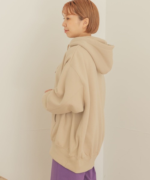 ITEMS URBANRESEARCH（アイテムズ アーバンリサーチ）の「ウラキモウパーカー（パーカー・レディース・ネイビー/ベージュ/ブラウン・FREE）」の13枚目の写真