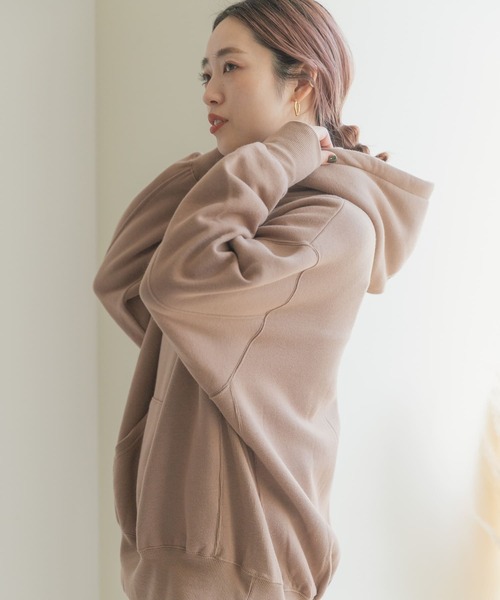 ITEMS URBANRESEARCH（アイテムズ アーバンリサーチ）の「ウラキモウパーカー（パーカー・レディース・ネイビー/ベージュ/ブラウン・FREE）」の19枚目の写真