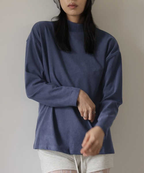 Ulysses（ユリシス）の「ハイネックシンプルカットソー（Tシャツ/カットソー・レディース・ホワイト/ブラック/グレー/ベージュ/ブラウン/ライトブラウン/ネイビー/ホワイト系その他/ブラック系その他・S/M/L）」の9枚目の写真