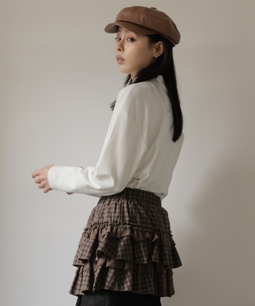 Ulysses（ユリシス）の「ハイネックシンプルカットソー（Tシャツ/カットソー・レディース・ホワイト/ブラック/グレー/ベージュ/ブラウン/ライトブラウン/ネイビー/ホワイト系その他/ブラック系その他・S/M/L）」の20枚目の写真