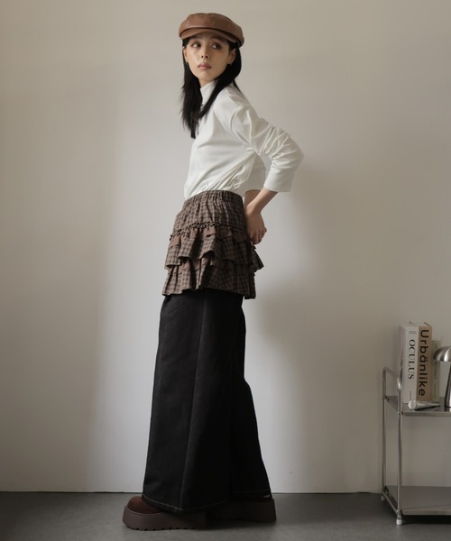 Ulysses（ユリシス）の「ハイネックシンプルカットソー（Tシャツ/カットソー・レディース・ホワイト/ブラック/グレー/ベージュ/ブラウン/ライトブラウン/ネイビー/ホワイト系その他/ブラック系その他・S/M/L）」の18枚目の写真