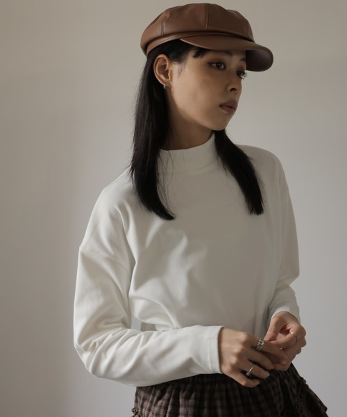 Ulysses（ユリシス）の「ハイネックシンプルカットソー（Tシャツ/カットソー・レディース・ホワイト/ブラック/グレー/ベージュ/ブラウン/ライトブラウン/ネイビー/ホワイト系その他/ブラック系その他・S/M/L）」の17枚目の写真