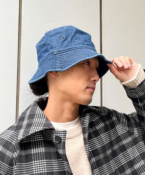 Purple&Yellow（パープルアンドイエロー）の「デニム バケットハット（ハット・メンズ・インディゴブルー/ブラック・FREE）」の2枚目の写真
