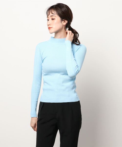 セール】ハイネック 薄手リブ 長袖ニット（ニット/セーター）｜Lace