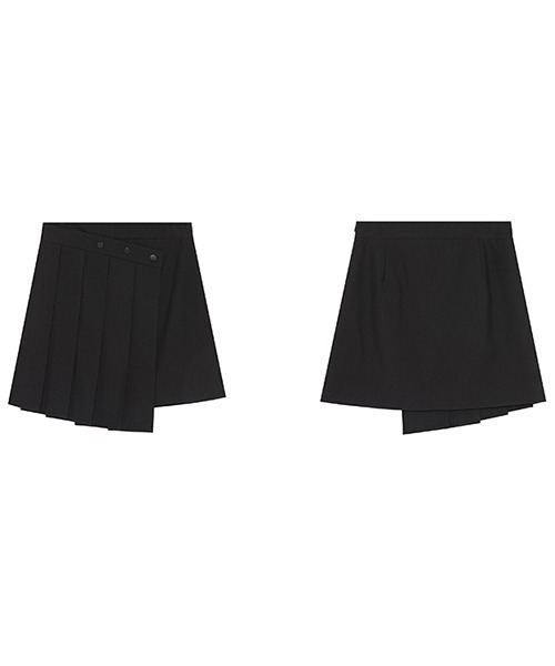 Fano Studios（ファノ ストゥディオズ）の「【Fano Studios】Asymmetry waist pleated skirt FD21B012（スカート・レディース・ブラック・L/M/S）」の10枚目の写真