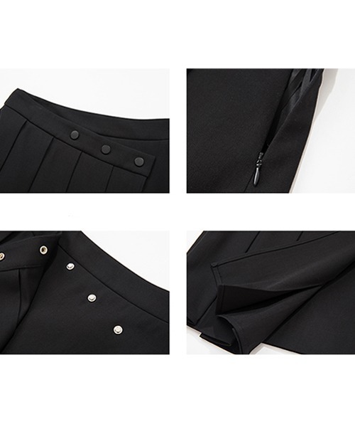 Fano Studios（ファノ ストゥディオズ）の「【Fano Studios】Asymmetry waist pleated skirt FD21B012（スカート・レディース・ブラック・L/M/S）」の11枚目の写真