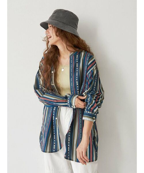 Ungrid(アングリッド)の「ランダムテレコタンクトップ(タンクトップ・レディース・オフホワイト/ブラック/ピンク/オレンジ/グリーン系その他/ブルー・FREE)」の13枚目の写真