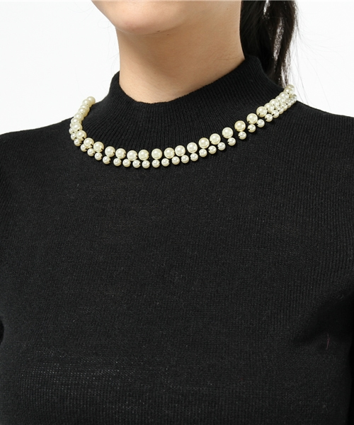 earth music&ecology(アースミュージックアンドエコロジー)の「・パールハイネックニットプルオーバー(ニット/セーター・レディース・アイボリー/杢グレー/ブラック/レッド/ネイビー/モスグリーン・SMALL/MEDIUM)」の9枚目の写真