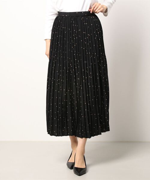 AMERICAN HOLIC（アメリカンホリック）の「ふんわりソフトプリーツスカート（スカート・レディース・ドット/モカ・L/M）」の4枚目の写真