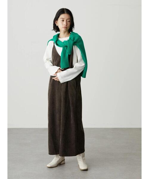 AMERICAN HOLIC（アメリカンホリック）の「コール天Vネックキャミワンピース（ワンピース・レディース・ブラウン/ブルー・M/L）」の16枚目の写真