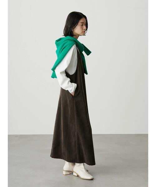 AMERICAN HOLIC（アメリカンホリック）の「コール天Vネックキャミワンピース（ワンピース・レディース・ブラウン/ブルー・M/L）」の14枚目の写真