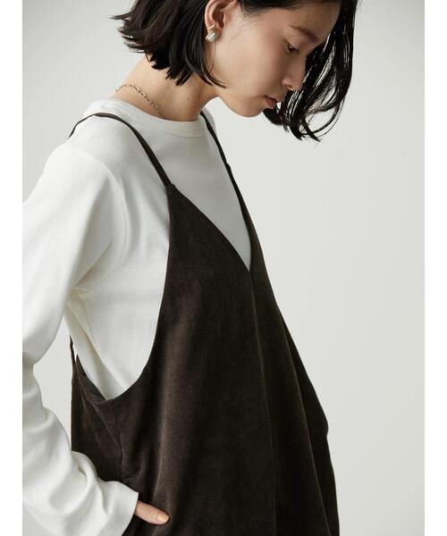 AMERICAN HOLIC（アメリカンホリック）の「コール天Vネックキャミワンピース（ワンピース・レディース・ブラウン/ブルー・M/L）」の11枚目の写真