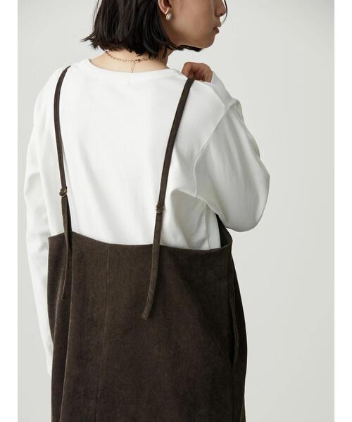 AMERICAN HOLIC（アメリカンホリック）の「コール天Vネックキャミワンピース（ワンピース・レディース・ブラウン/ブルー・M/L）」の10枚目の写真