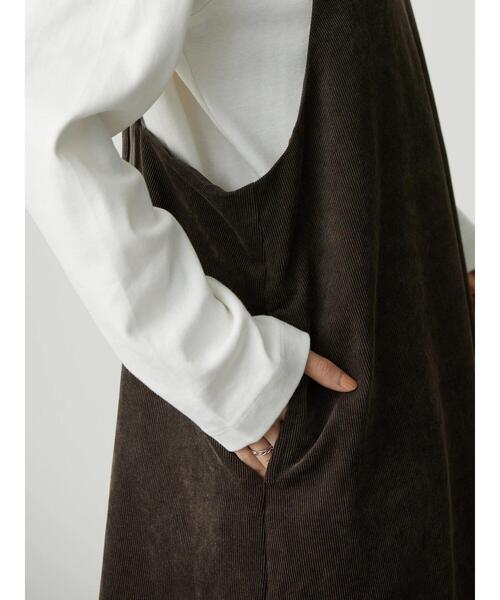 AMERICAN HOLIC（アメリカンホリック）の「コール天Vネックキャミワンピース（ワンピース・レディース・ブラウン/ブルー・M/L）」の9枚目の写真