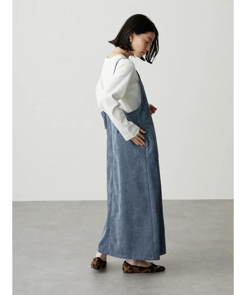 AMERICAN HOLIC（アメリカンホリック）の「コール天Vネックキャミワンピース（ワンピース・レディース・ブラウン/ブルー・M/L）」の21枚目の写真