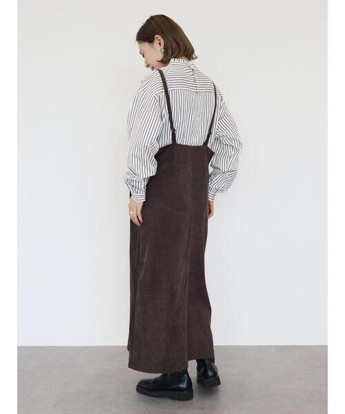 AMERICAN HOLIC（アメリカンホリック）の「コール天Vネックキャミワンピース（ワンピース・レディース・ブラウン/ブルー・M/L）」の18枚目の写真