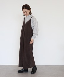 AMERICAN HOLIC | コール天Vネックキャミワンピース(ワンピース)