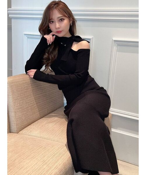 RESEXXY(リゼクシー)の「ワンショルチョーカーニット(ニット/セーター・レディース・ホワイト/ブラック/ベージュ/ミント・FREE)」の18枚目の写真