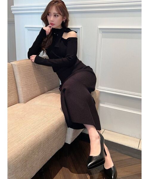 RESEXXY(リゼクシー)の「ワンショルチョーカーニット(ニット/セーター・レディース・ホワイト/ブラック/ベージュ/ミント・FREE)」の22枚目の写真