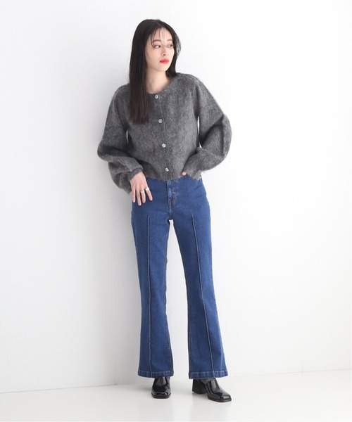 Oriens JOURNAL STANDARD（オリエンス ジャーナルスタンダード）の「ビジューニットカーディガン（カーディガン/ボレロ・レディース・チャコールグレー/パープル・FREE）」の18枚目の写真