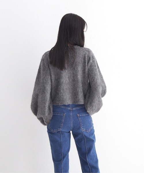 Oriens JOURNAL STANDARD（オリエンス ジャーナルスタンダード）の「ビジューニットカーディガン（カーディガン/ボレロ・レディース・チャコールグレー/パープル・FREE）」の15枚目の写真