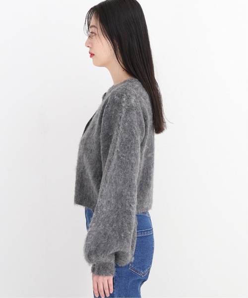 Oriens JOURNAL STANDARD（オリエンス ジャーナルスタンダード）の「ビジューニットカーディガン（カーディガン/ボレロ・レディース・チャコールグレー/パープル・FREE）」の21枚目の写真