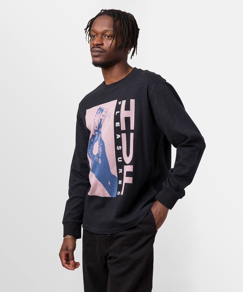 HUF(ハフ)の「PLEASURES LIGHT UP JACQUARD L/S KNIT / HUF プレジャーズ コラボ ニット(ニット/セーター・メンズ・ブラック・MEDIUM/LARGE/X-LARGE/XX-LARGE)」の2枚目の写真