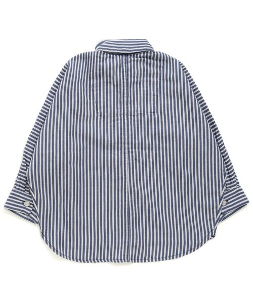 Ampersand(アンパサンド)の「premier ストライプドルマンシャツ(シャツ/ブラウス・キッズ・ブラック/ブルー/グリーン・90/100/110/120/80/130/70/140)」の8枚目の写真