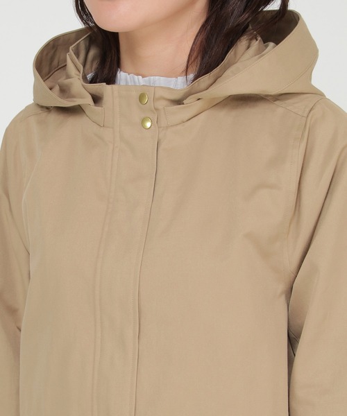 ikka（イッカ）の「Aラインフード付きモッズコート（モッズコート・レディース・ベージュ/ネイビー・M/L）」の15枚目の写真